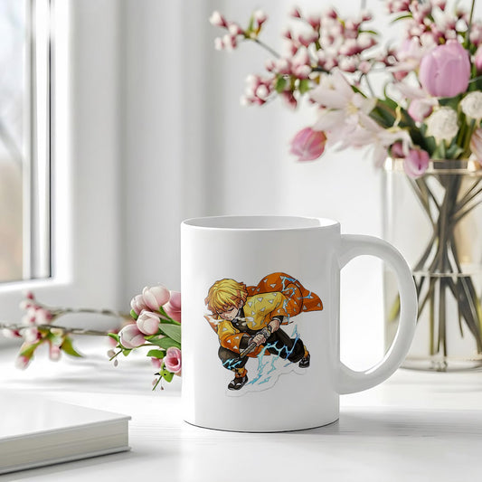 MUGDOG Zenitsu Agatsuma Printed Ceramic Coffee Mug