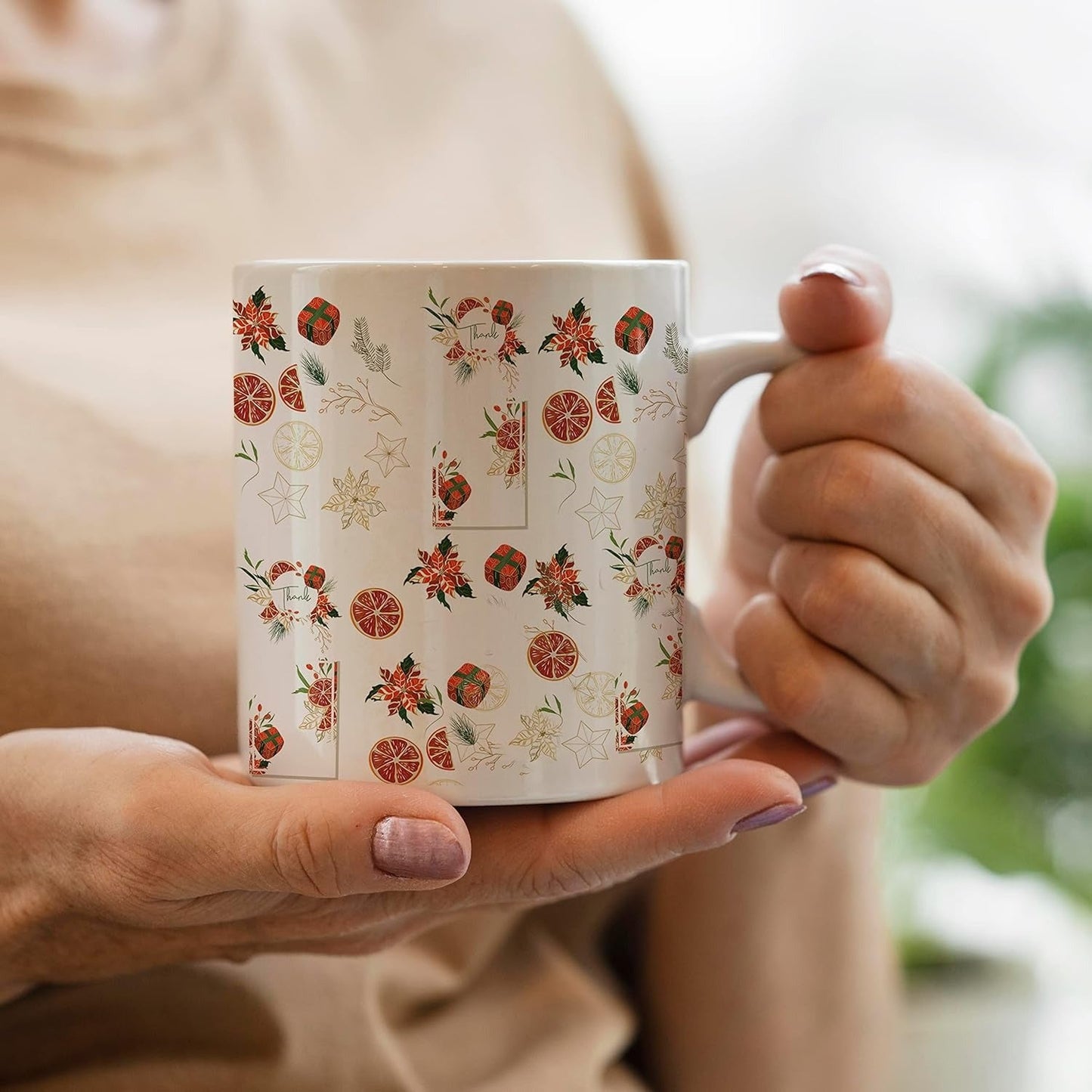 Festive Christmas Mug | 350ml Ceramic Coffee Mug | Best Gift for Christmas Lovers | Merry Christmas Mug Mugdog