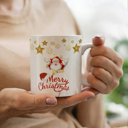 MUGDOG Merry Christmas Coffee Mug | 350ml White Ceramic Festive Mug | Best Gift for The Holidays Mugdog